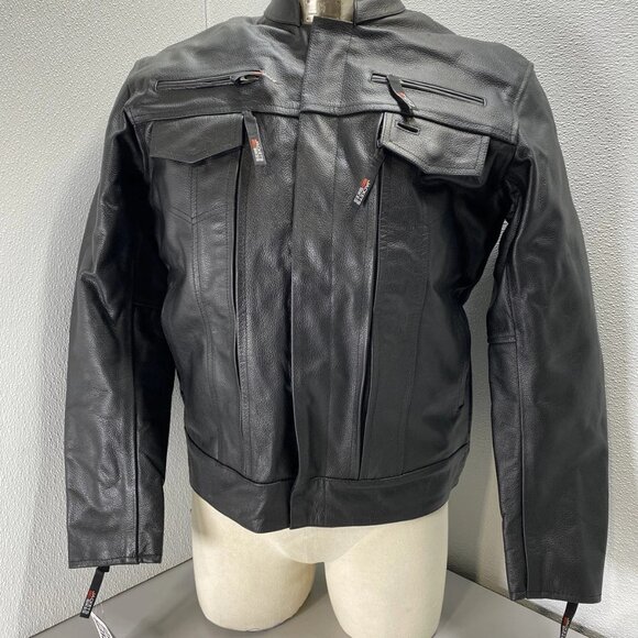 Jackets 4 Bikes Men’s Buffalo Leather Moto Jacket